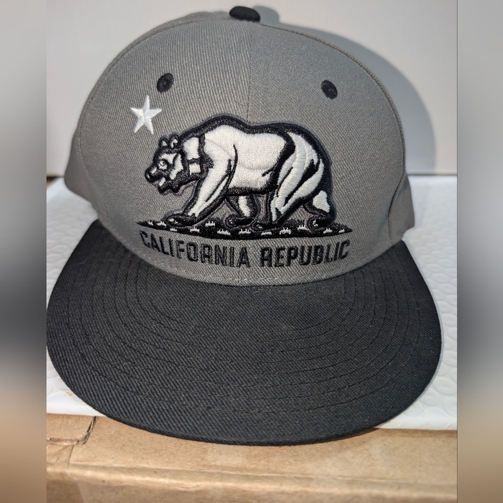 California Republic Gray Snapback Hat